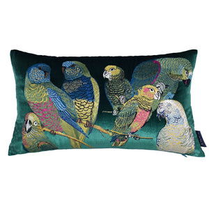 Parrot Embroidered Throw Cushion - Staunton and Henry