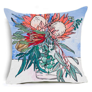 Watercolor Flower Painting Print Cushion - Staunton and Henry