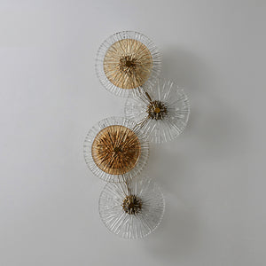 Flora Round Glass and Gold Wall Light - Staunton and Henry