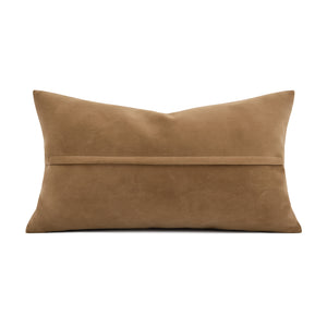 Tan Vegan Leather Throw Cushion - Staunton and Henry