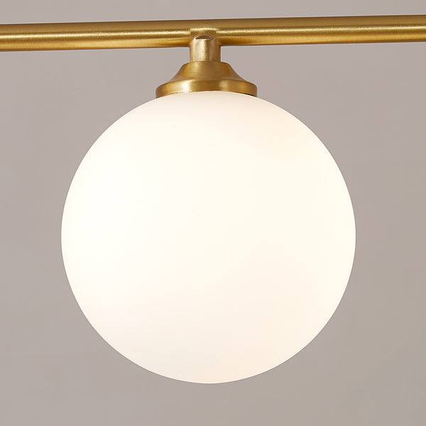 Minimalist Gold and Glass Island Chandelier - Staunton and Henry