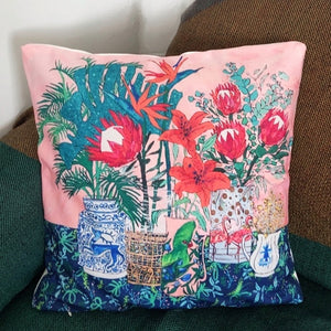 Watercolor Flower Painting Print Cushion - Staunton and Henry