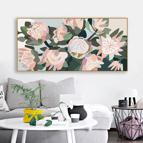 Colorful Flower Wall Art With Frame - Staunton and Henry