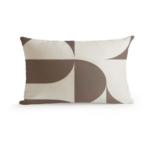 Abstract Beige Throw Cushion - Staunton and Henry