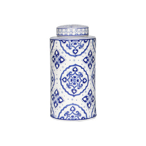 Blue and White Ceramic Urn Vase - Staunton and Henry