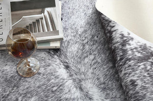 Premium Black Speckled Faux Cowhide Rug - Staunton and Henry