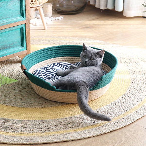 Handwoven Fabric Cat Basket - Staunton and Henry
