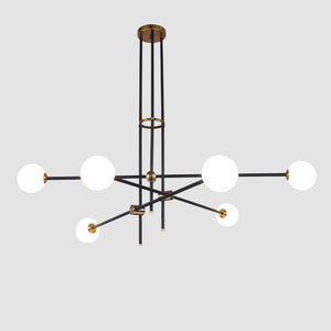 Black & Brass Deco Chandelier - Staunton and Henry
