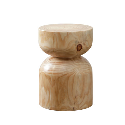 Solid Log Wood Stool - Staunton and Henry
