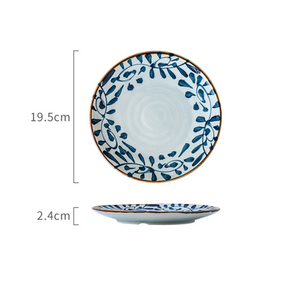 Akari Blue and White Japanese Lunch Plates - Set of 4 - Staunton and Henry