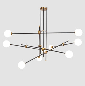 Black & Brass Deco Chandelier - Staunton and Henry