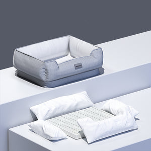 Washable Grey Latex Pet Bed - Staunton and Henry