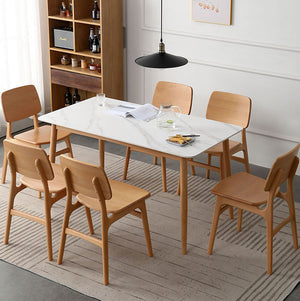 White Sintered Stone Top Dining Table - Staunton and Henry