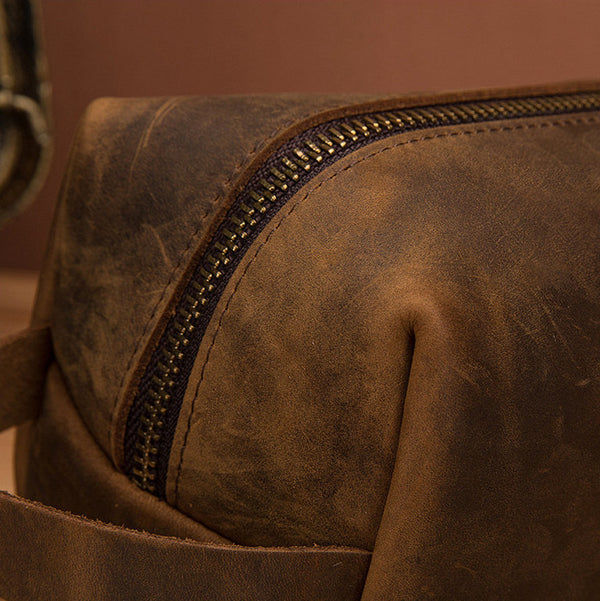 Toiletery Bag | Full Grain Leather | Water Resistant Lining Inside –  GrassLander