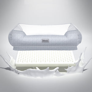 Washable Grey Latex Pet Bed - Staunton and Henry