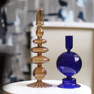 Nordic Pastel Glass Candlestick Holders - Staunton and Henry