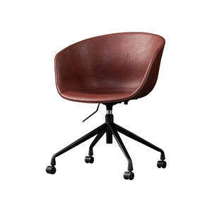 Hayden Swivel Saddle Tan Armchair - Staunton and Henry