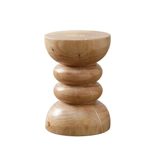 Solid Log Wood Stool - Staunton and Henry
