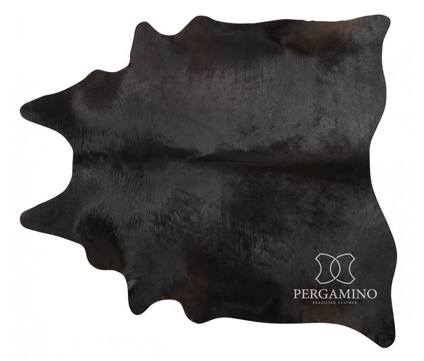 Pergamino Solid Black Cowhide Rug - Staunton and Henry