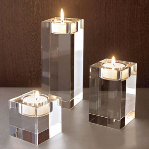 Cubik Glass Candle Holders - Staunton and Henry