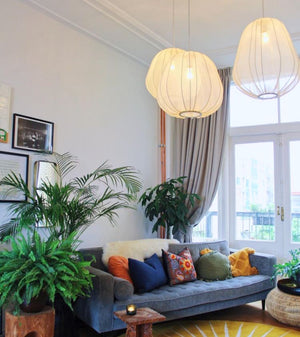 Modern Fabric Lantern Hanging Light - Staunton and Henry