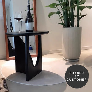 Asymmetric Oak Wood Side Table - Staunton and Henry