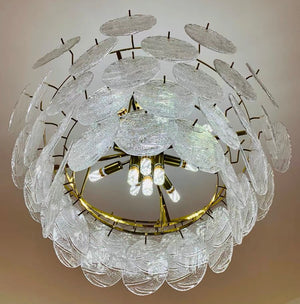 Vintage Glass Petals Chandelier - Staunton and Henry