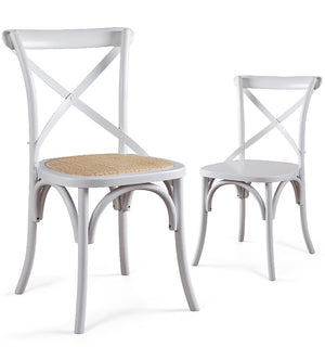 Solid Wood & Rattan Country Chair - Vintage Finish - Staunton and Henry