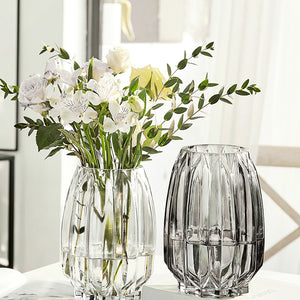 Modern Ribbed Glass Vase - Staunton and Henry