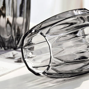 Modern Ribbed Glass Vase - Staunton and Henry