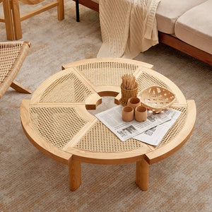 Replica Rio Low Rattan and Wood Coffee Table - Staunton and Henry