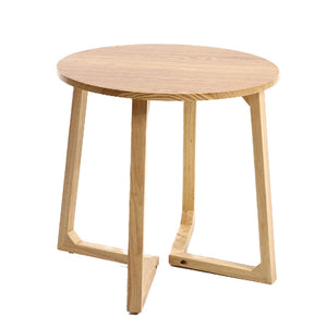 Oak Wood Round Side Table - Staunton and Henry