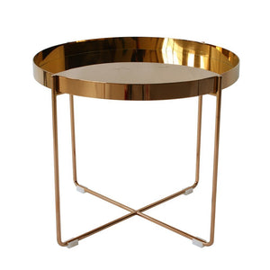 Habibi Copper Tray Side Table - Staunton and Henry