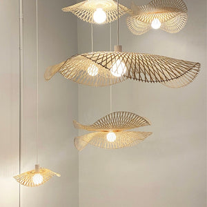 Modern Wicker Lotus Leaf Ceiling Light - Staunton and Henry