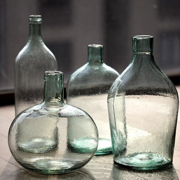 Vintage Glass Bottle Vases - Staunton and Henry