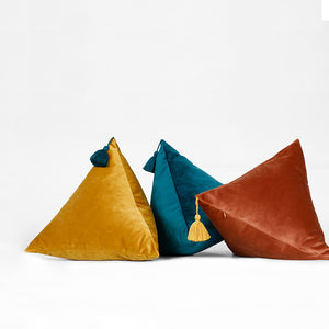 3D Velvet Triangle Throw Cushion - Staunton and Henry
