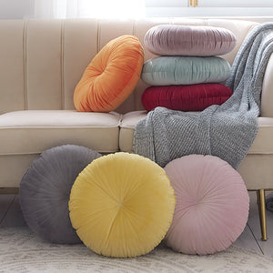 Georgian Round Velvet Throw Cushion - Staunton and Henry
