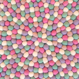 Pink & Mauve Felt Ball Rug - Staunton and Henry