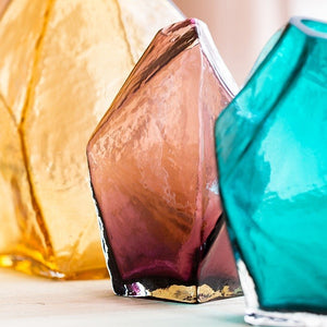 Colourful Faceted Glass Vases - Staunton and Henry