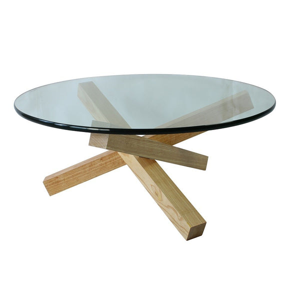 Solid Wood & Glass Coffee Table - Staunton and Henry