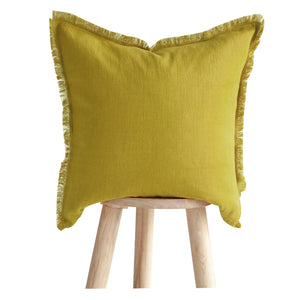 Hazel Fringed Edge Flax Linen Cushion - Staunton and Henry
