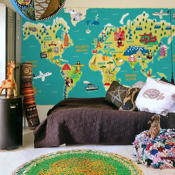Amazon.com: Environmental Graphics Giant World Map Wall Mural - Dry Erase  Surface : Office Products