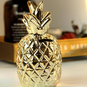 Ceramic Gold Pineapple Container - Staunton and Henry