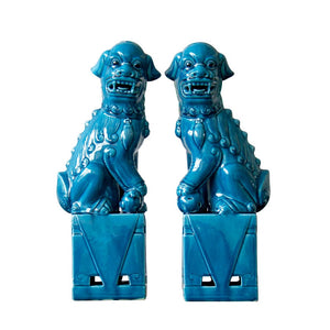 Blue Foo Dogs - Set of 2 - Staunton and Henry