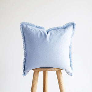 Hazel Fringed Edge Flax Linen Cushion - Staunton and Henry