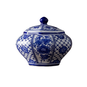 Ming Blue and White Chinese Ceramic Container - Staunton and Henry