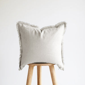Hazel Fringed Edge Flax Linen Cushion - Staunton and Henry