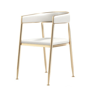 Ella PU Leather Dining Chairs with Gold Legs (Set of 2) - Staunton and Henry