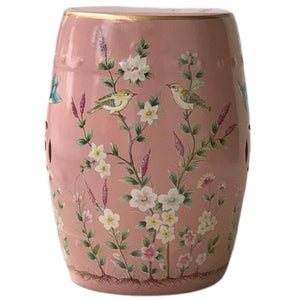 Modern Chinese Ceramic Hand-Painted Stool - Staunton and Henry