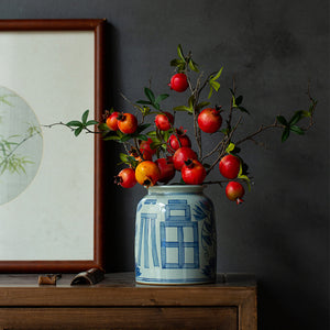 Blue and White Modern Asian Vase - Staunton and Henry